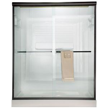 American Standard AM00370.434.224 Euro Frameless By-Pass Shower Doors - Oil Rubbed Bronze